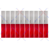 10pcs of 2"x12" Strips Conspicuity Safety Caution Warning Tape DOT-C2 Approved Reflective Truck Trailer Red/White Adhesive Sticker